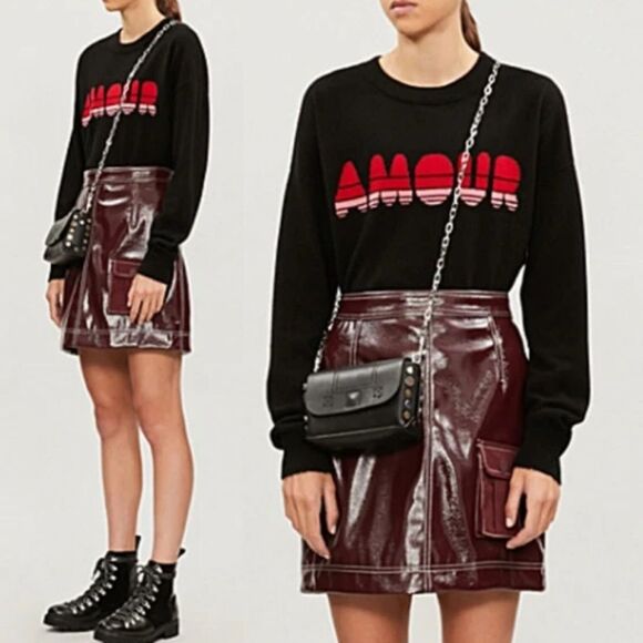 Zadig & Voltaire NWT Gaby Amour Fine-Wool-Cashmere Sweater in Black sz S $458 - Picture 4 of 5